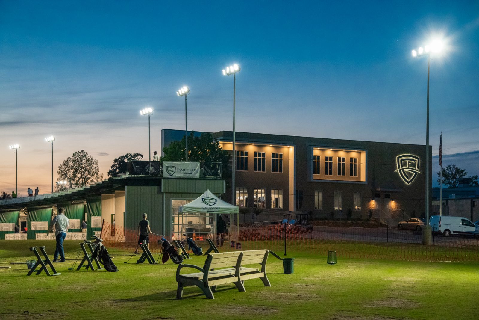 practice area at sunset