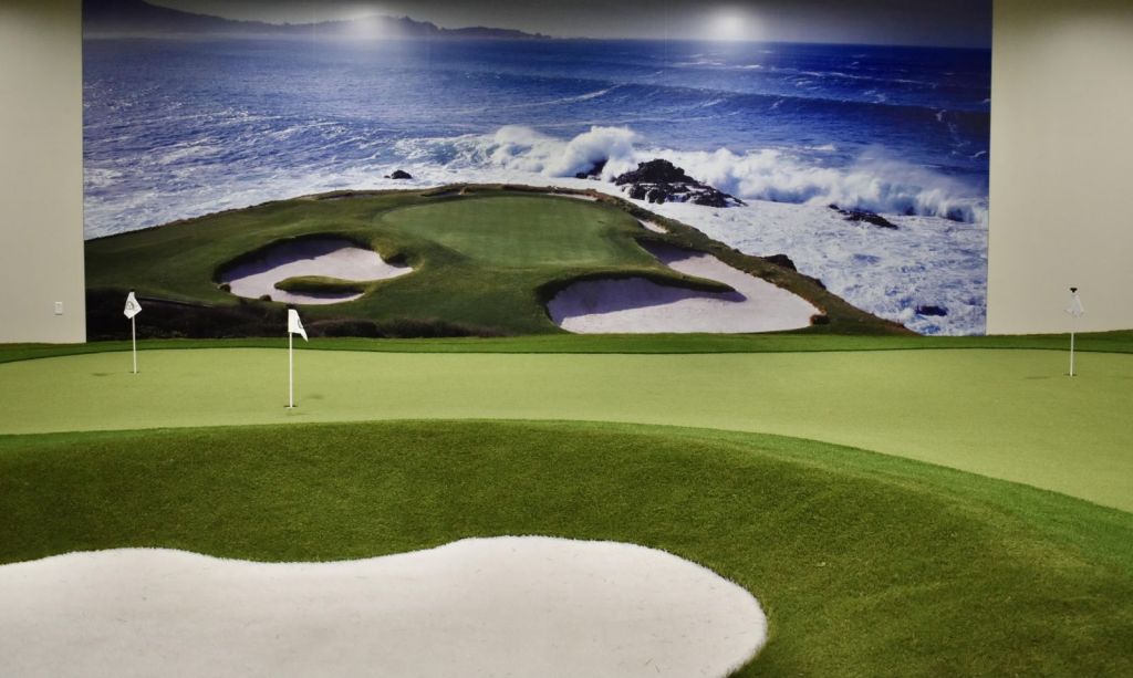 indoor green with bunker