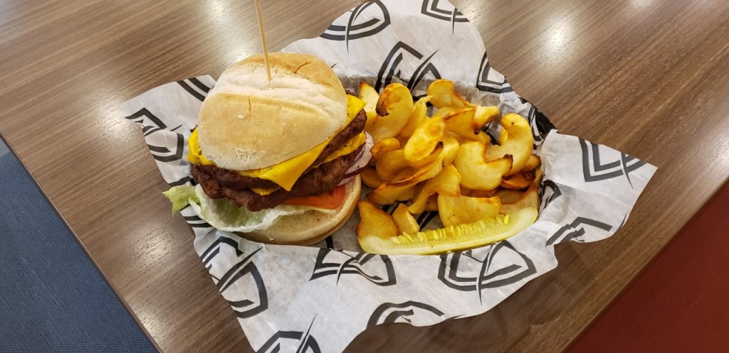 burger and fries